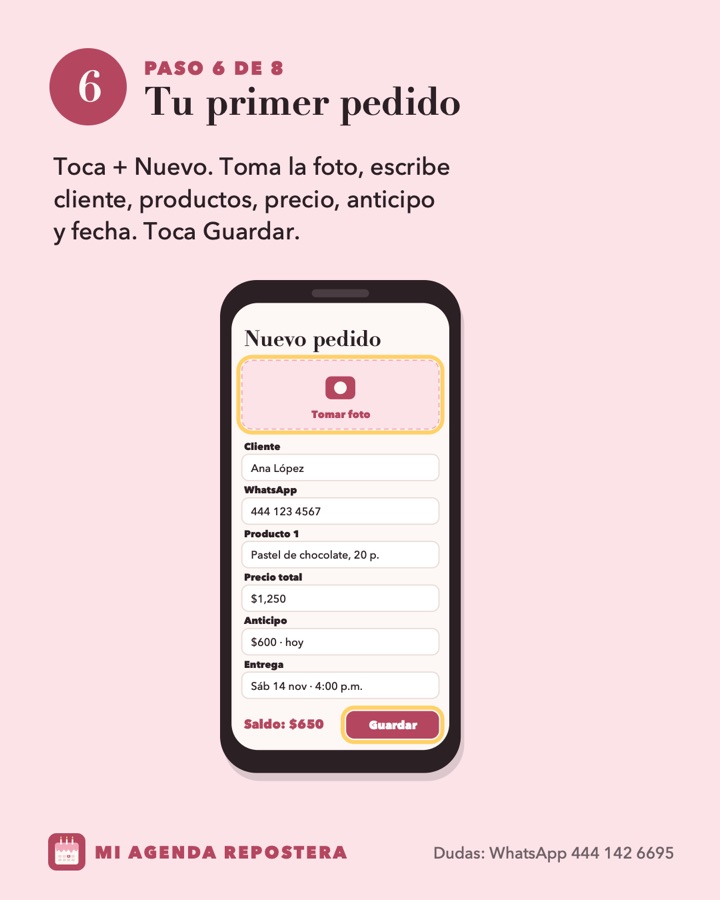 Paso 6: Tu primer pedido